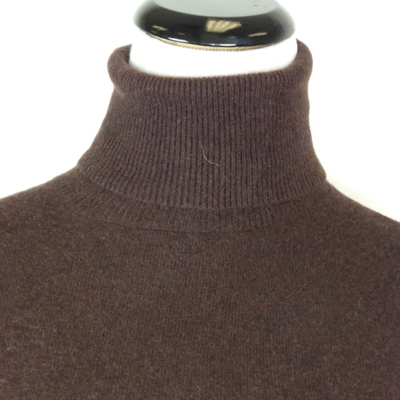 AUTUMN CASHMERE Brown TURTLENECK SWEATER XS - Picture 2 of 4